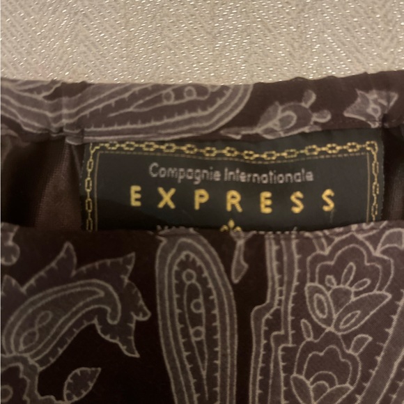 Vintage Express Paisley Brown Skirt - Picture 3 of 8